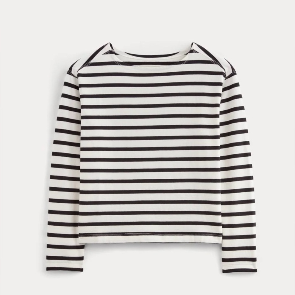 Everlane black and bone organic cotton Mariner shirt